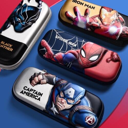 EVA Genuine Marvels Pencil Cases Pouch Childrens Spidermans Cute School Supplies Anime Figure Pattern Stationery Pencilcase