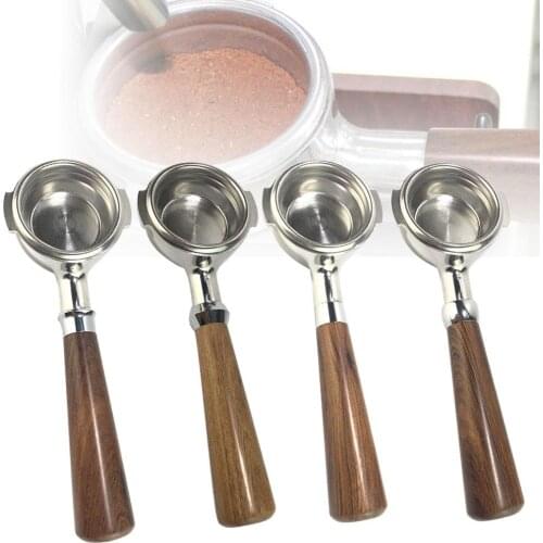58mm Stainless Steel Wood Coffee Machine Handle with Filter Basket Part for Expobar WEGA Rocket E61 Coffeeware