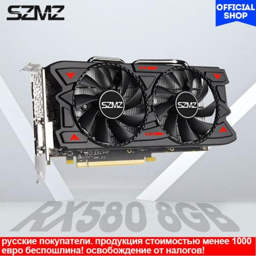 SZMZ New 100% Original Radeon Video Card RX 580 8GB GDDR5 256Bit Rx580 Graphics Card 8GB for Mining Non Gtx 960 1050 1060 GPU