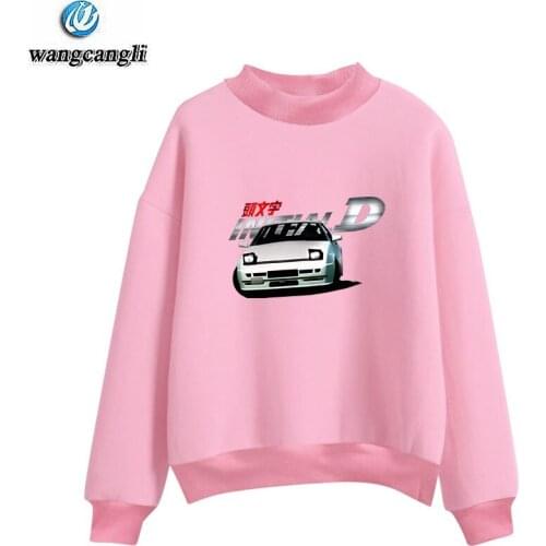 INITIAL D turtleneck hoodies sweatshirts men/women pullover oversize hoodie sweatshirt women autumn winter streetwear tracksuit