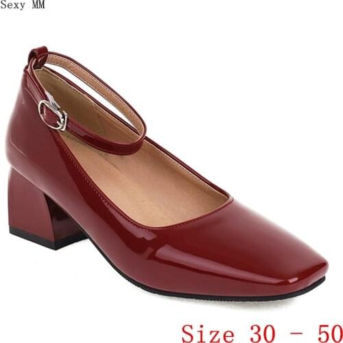 Med High Heels Women Pumps High Heel Shoes Woman Wedding Shoes Small Plus Size 30 31 32 33 - 40 41 42 43 44 45 46 47 48 49 50