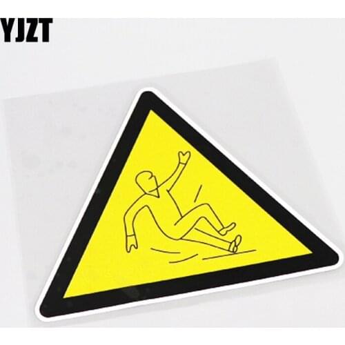 YJZT 14CM*11.5CM For High-quality Beware Of Fall Car Sticker PVC Decal 13-0913