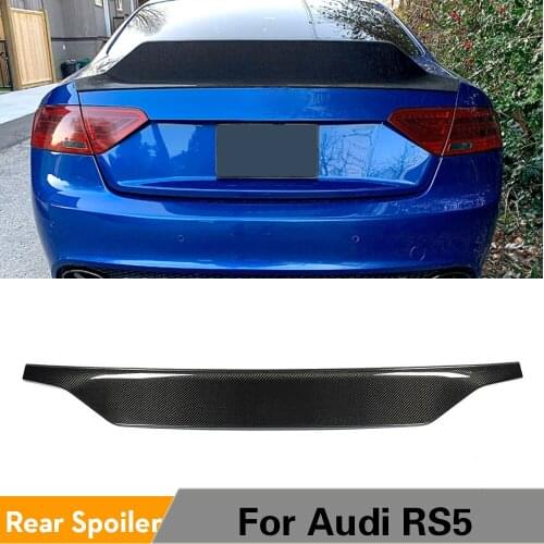 Carbon Fiber Rear Trunk Spoiler Boot Lip Wing for Audi RS5 Coupe 2012 - 2016 Rear Trunk Spoiler Boot Lip Wing