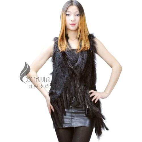 CX-G-B-159B Genuine Rabbit Fur Fashion Vest ~ Fur Vest ~DROP SHIPPING
