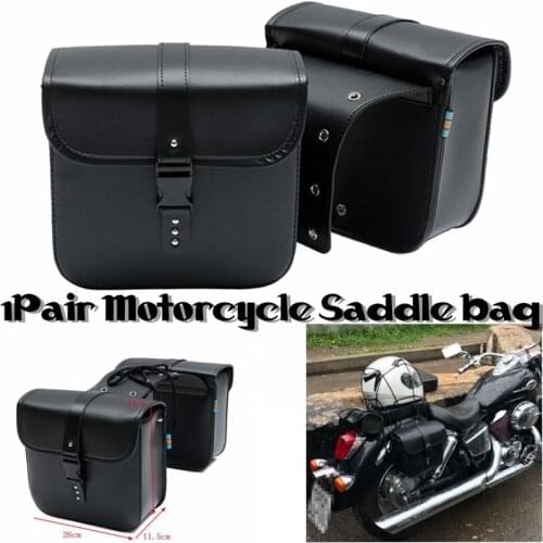 1 Pair Universal Motorcycle Saddle Bags Side Storage Luggage Bag Fork Tool Pouch For Honda/Yamaha/Suzuki