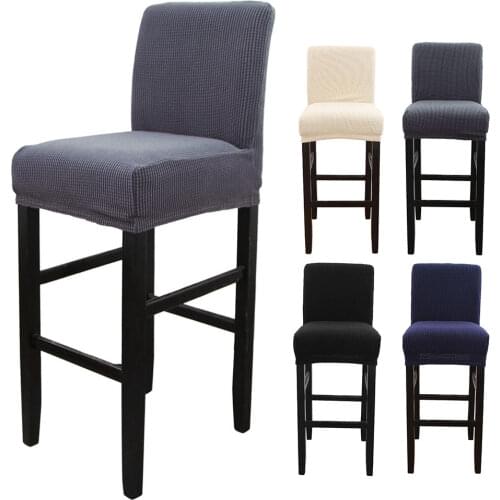 1pc Spandex Polyester Chair Cover Solid Seat Covers for Bar Stool Chairs Slipcover Home Hotel Banquet Dining Chair Decoration