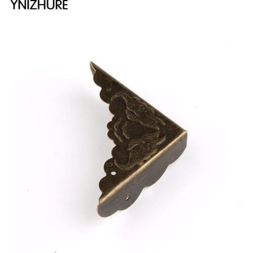 50Pcs 42*42mm Book Scrapbooking Albums Corner Bracket Antique Brass Decorative Protectors Crafts For Furniture Hardware