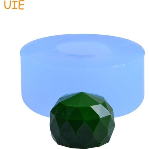 BYL052U 3D Faceted Cabochon Silicone Mold - Pendant Bead Jewelry Necklace Resin Miniaturesweet Chocolate Candy Fondant Molds