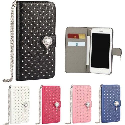 Rhinestone PU Leather Flip Wallet for iPhone 7 Case Luxury Back Cover for iPhone 5 5s 6 6s 7 Plus Case Plus 4s Shockproof Cases