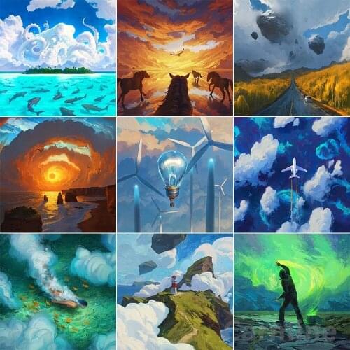 Cartoon Oil Painting DIY 5D Diamond Painting Cross Stitch Embroidery Rhinestones Picture Full Round&Square Drill Home Decoration