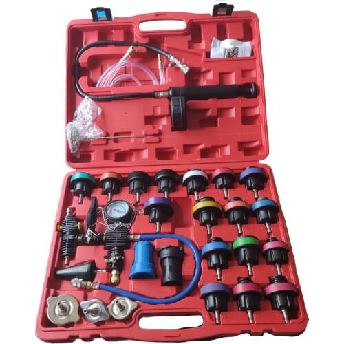 28Pcs Radiator Pressure Tester Vacuum Type Cooling System Test Detector Set