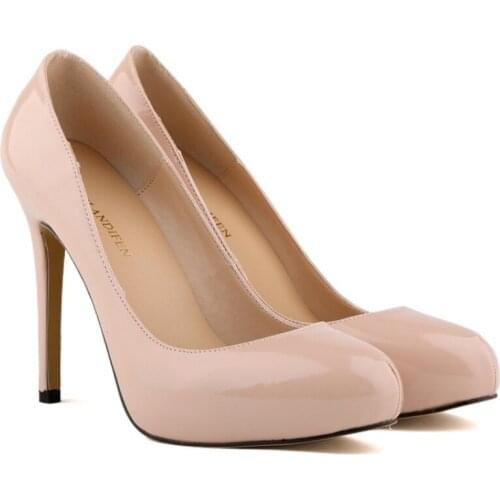 Loslandifen Womens Pu Leather High Heel Pointed Toe Corset Style Work Pumps Court Office Shoes