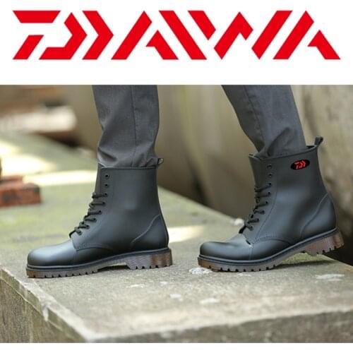 Daiwa Mens Outdoor Motion Waterproof Fishing Rain Boots Mountaineering Warm Breathable Non-slip Wear-resistant Rain Boots 36-44