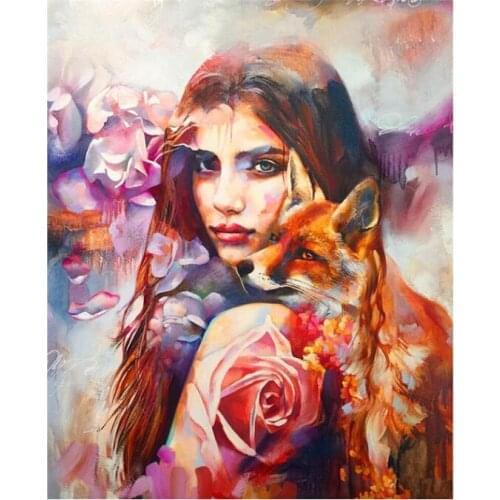 Full Square Diamond Painting Kits Beauty Wolf Mosaic Embroidery Picture Crystal Rhinestones Stickers Home Decals Wall Art Gifts