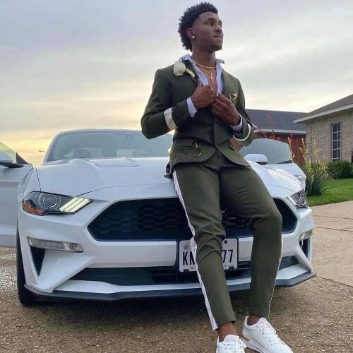 2021 New Arrival Man Suit Green Shawl Lapel Suit Business Casual Evening Dress 3 Pieces（Jacket+Pant+Vest）Wedding Suit For Man