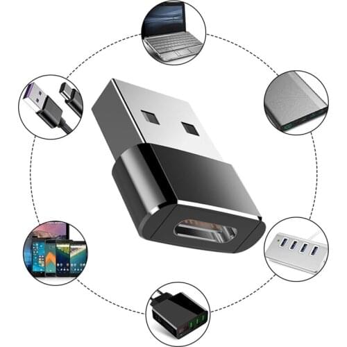 85DD Usb Type A Male To Usb Type C Female Connector Converter Adapter Type-c Usb Standard Data Transfer Charging for iphone12