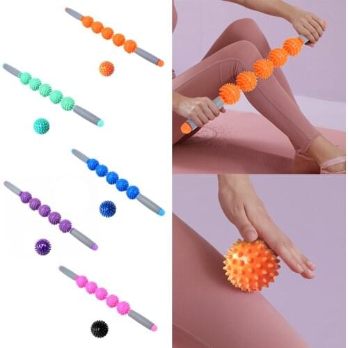 2x Slimming Point Roller Pain Relief Cellulite Body Massager Stick Spike Ball Muscle Massage Tool Body Exercising