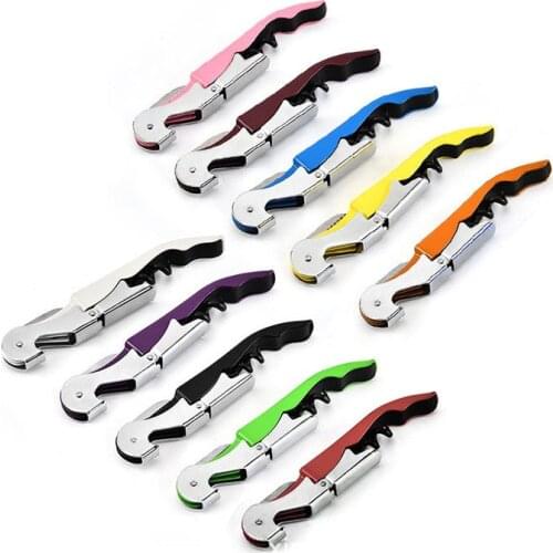 Stainless Steel red Wine Beer Bottle Opener Cork Screw Multi function seahorse safe cut can Kitchen Bar Tools