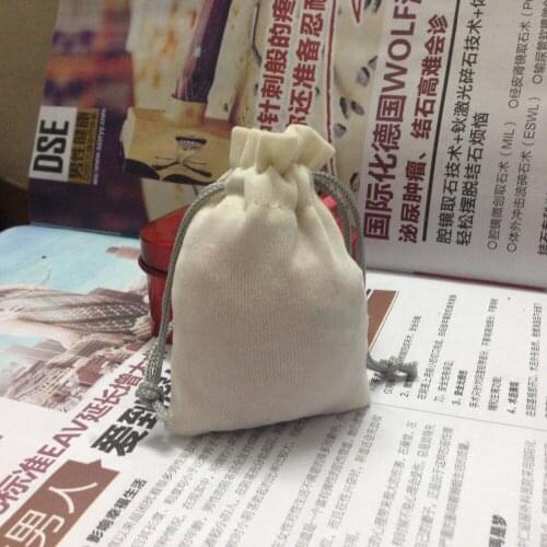 SPECIAL SALE(15pcs/lot)beige velvet jewelry bag for gift accessories headset toiletry necklace ring bracelet watch bags\pouch 2