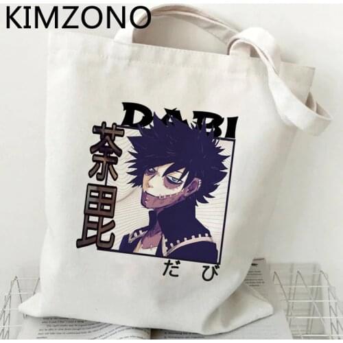 My Hero Academia Dabi shopping bag shopper jute bag cotton bolsa reusable eco bag sac cabas reusable custom