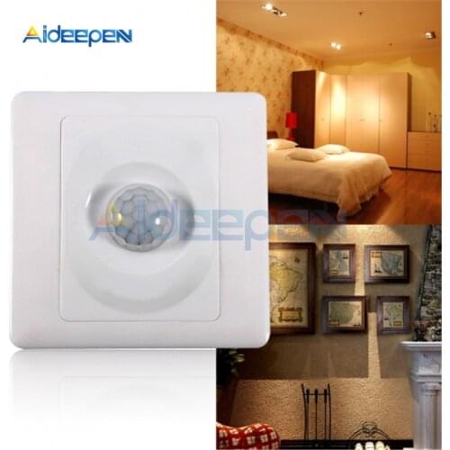 AC 110V-220V 50Hz Wall Smart Home LED Infrared Control Energy-Saving Delay Lights Lamps Motion Sensor Light Switch 1W to 200W