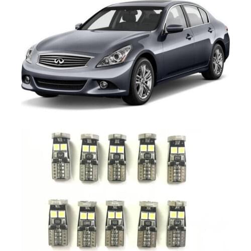 Canbus w5w Led interior lights For infiniti Q50 ex30d ex37 fx35 fx45 fx37 q45 Q40 Q70 QX50 QX60 QX70 QX80 fx50 g37 G37 Coupe m35
