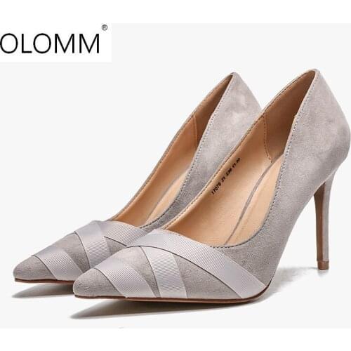 Woman Super High Heels Pumps Nude 9cm Thin Heels Wedding Shoes Party Ladies Shoes Size 34-40 Classic Pumps Bridal Shoes