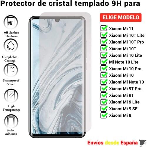 Screen Protector for Xiaomi Mi 11 10 10T 9T 9 SE Note Lite Pro. Clear tempered glass for movil