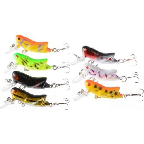 1pcs Insect Bionic Fishing Lure 45mm4.1g Grasshopper Minnow Hard Baits Squid Artificial Swim Baits Bass Carp Pike Fishing Tackle