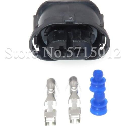 2 Hole 1-1355668-2 Auto Front Fog Light Socket Female Waterproof Lamp Connector For BMW