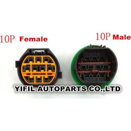 2pcs/lot 10 Pin/Way Female Or Male Headlamps LED Car Socket Headlight Connector Plug For Hyundai IX35 KIA K2 GL221-10021