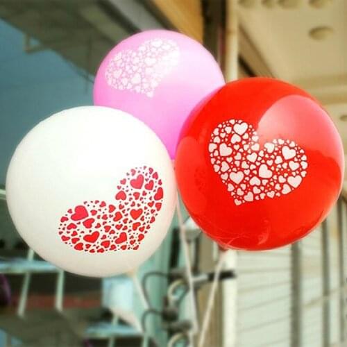 30pcs 12'' Round Broken Heart Ballons Valentines Balloons White Heart Latex Ballons Wedding Marriage Balloons Party Ballon Decor