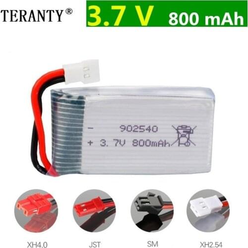 20pcs/lot 3.7V 800mAh Battery For Syma X5 X5C X5S X5HW X5HC X5SW M68 X400 X500 X800 four-axis Model Aircraft 902540 3.7V battery