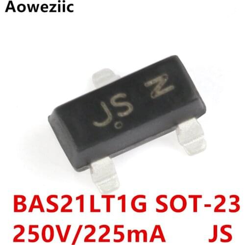 Aoweziic 50pcs/Lot New Original BAS21LT1G LBAS21LT1G SOT-23 250V/225mA Switch diode screen printing JS