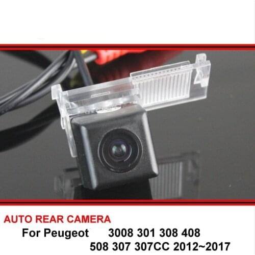 For Peugeot 3008 301 308 408 508 307 307CC 2012~2017 Night Vision Car Back up Reversing Rear View Camera HD CCD Vehicle Camera