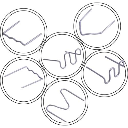 Car Silver Stainless Steel 6x100pcs 0.6/0.8mm Stapler Staples for Plastic Welder Tool Car Damaged Bumper Repair Kit