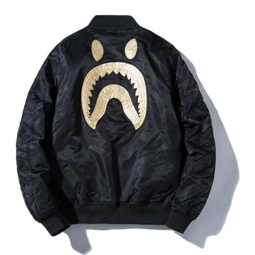 New autumn winter thickened baseball uniform jacket for men women tide brand hip-hop flight suit wild spring autumn thin jacket