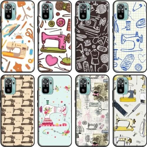 Sewing machine tailor pattern Cover For Redmi 9 9A 9C 9T 7A 8A For Xiaomi Redmi Note 8 Pro 9S 8T Note 7 9 10 Pro Case