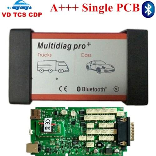 VD TCS CDP Pro Diagnostic tool A+ Quality Single Green PCB Multidlag Pro+ with Bluetooth Do More Cars/Trucks and OBD2 Scanner