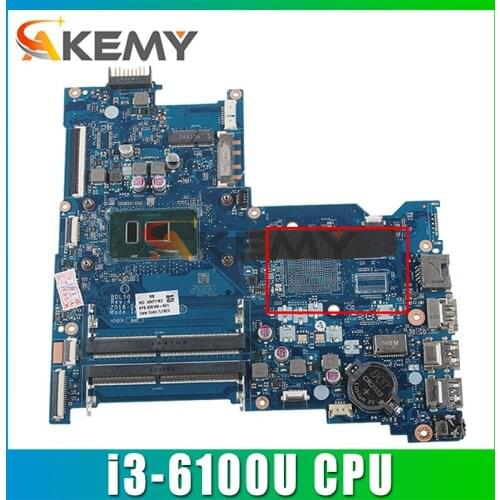 For HP 15-AY 115-AY028 Laptop Motherboard 854946-601 BDL50 LA-D704P With SR2EU I3-6100U DDR4 MainBoard 100% Tested Fast Ship