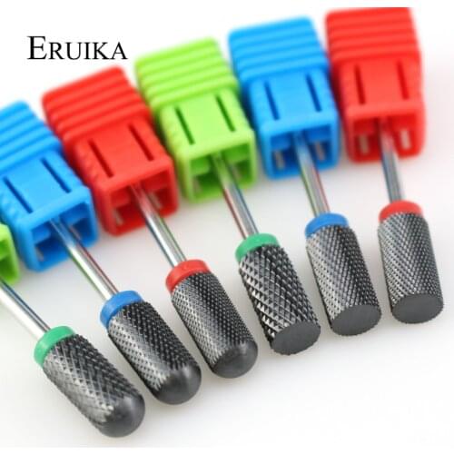 ERUIKA 1pc Balck Ceramic Nail Drill Bit for Manicure Electric Machine Accessory Rotate Milling Cutter Nail Files Nail Art Tools