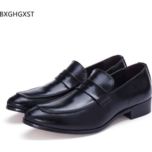 Loafers Dress Shoes for Men 2021 Black Leather Shoes for Man Brown Formal Office Shoes Men Chaussure De Homme Zapatos De Hombre