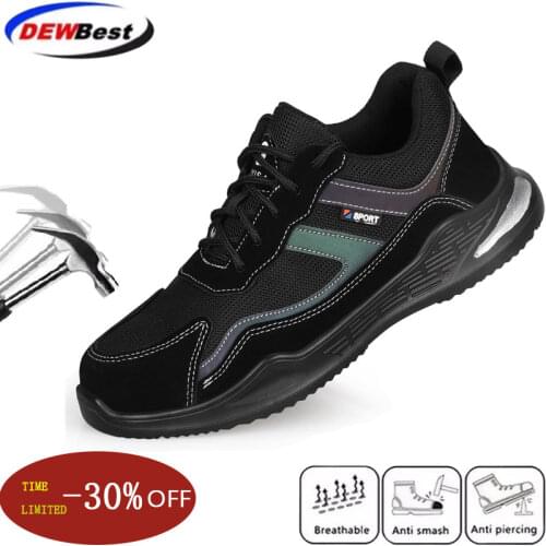 New safety shoes work boots mens steel toe anti-smashing safety boots indestructible sports shoes anti-piercing mens boots
