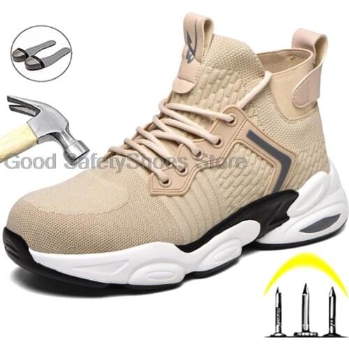 Steel Toe Work Boots for Men Women Lightweight Safety Boots Industrial Indestructible Safety Work Shoes Men Security Boot Unisex