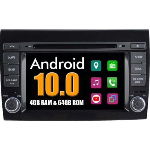 RoverOne Car Multimedia Player For Fiat Bravo Octa Core Android 10.0 Radio Stereo DVD GPS Navigation Sat Navi Central Multimedia