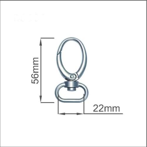 0.75 inch (22 mm) Egg Shaped Push Gate Swivel Snap Hook