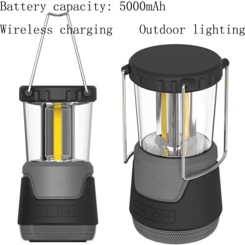 LED Lighting Outdoor Camping Light Audio Portable Outdoor Bluetooth Speaker Wireless Charging 5000mAh