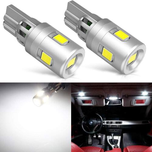 T10 194 LED Bulb 2835 5-SMD super Bright W5W LED 168 175 2825 6000K White 12V Bulb for License Plate/Dome/Trunk/Parking Light