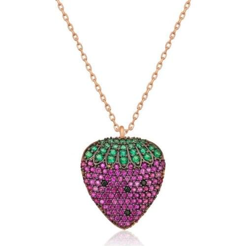 Tevuli 925 Sterling Silver Strawberry Lady Necklace