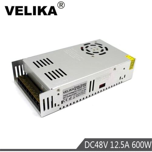600W 48V 12.5A Power Supply Driver Transformers AC110V 220V TO DC48V Switch Power Supplies for CCTV 3D Printer Stepper Motor Led